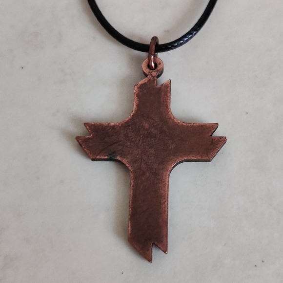 Vintage Modernist Copper Cross SALE 2/$29 - Picture 8 of 11